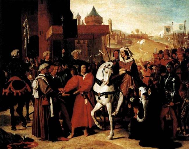 Jean-Auguste Dominique Ingres The Entry of the Future Charles V into Paris in 1358 oil painting image